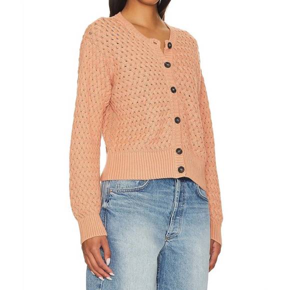 NEW THE GREAT. the stable cardigan in natural dyed acacia - Picture 3 of 4